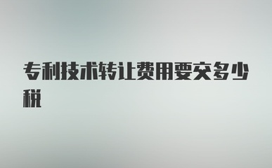 專利技術(shù)轉(zhuǎn)讓費(fèi)用涉及哪些稅費(fèi)？詳解稅務(wù)要點(diǎn)與優(yōu)惠政策